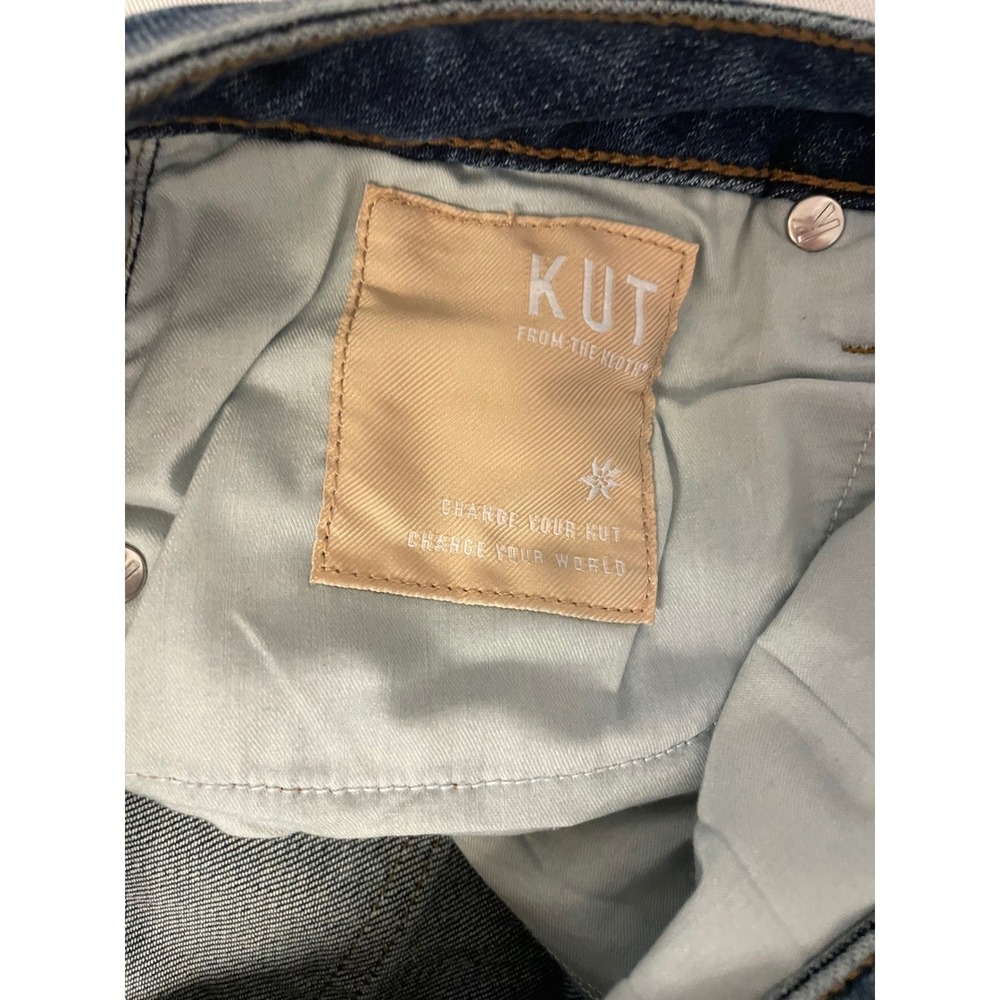 Kut from the Kloth Ryan Fab Ab Super Wide Leg High Rise Jeans Medium Wash 10 - Picture 11 of 12